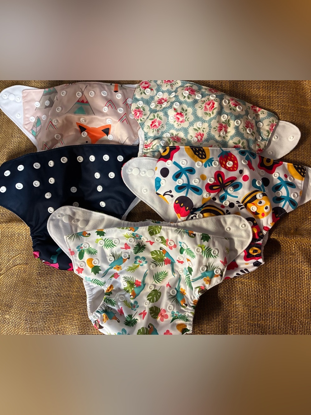 Cloth Diapers - 14 cloth diapers and 12 inserts - Picture 6 of 14